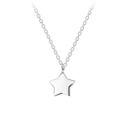 Silver Star Necklace - Wholesale - 12991 Silver Star Necklace - Wholesale - 12991