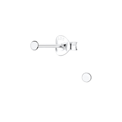 Silver Round Stud Earrings - Wholesale - 17278 Silver Round Stud Earrings - Wholesale - 17278