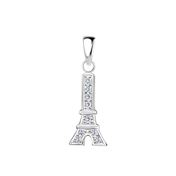 Silver Eiffel Tower Pendant - Wholesale - 17445