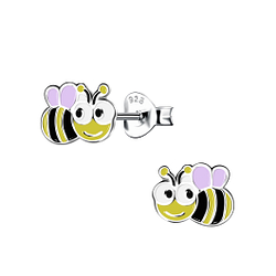 Silver Bee Stud Earrings - Wholesale - 17883