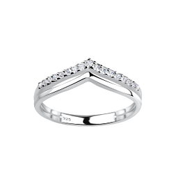 Silver V-Shaped Ring - Wholesale - 19376 Silver V-Shaped Ring - Wholesale - 19376