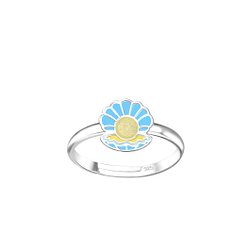Silver Shell Adjustable Ring - Wholesale - 18847 Silver Shell Adjustable Ring - Wholesale - 18847