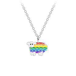 Silver Sheep Necklace - Wholesale - 18748
