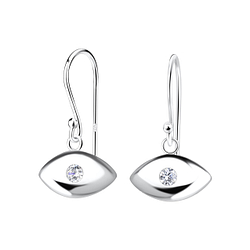 Silver Evil Eye Earrings - Wholesale - 18758 Silver Evil Eye Earrings - Wholesale - 18758