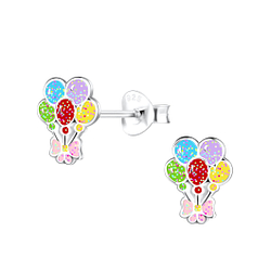 Silver Balloon Stud Earrings - Wholesale - 18686 Silver Balloon Stud Earrings - Wholesale - 18686