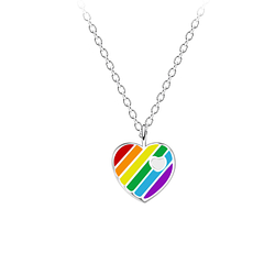 Silver Heart Necklace - Wholesale - 18749