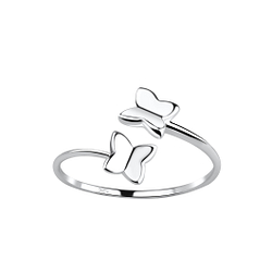 Silver Opened Butterfly Ring - Wholesale - 19243 Silver Opened Butterfly Ring - Wholesale - 19243