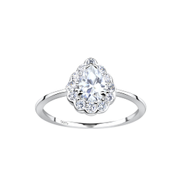 Silver Pear Ring - Wholesale - 19248 Silver Pear Ring - Wholesale - 19248