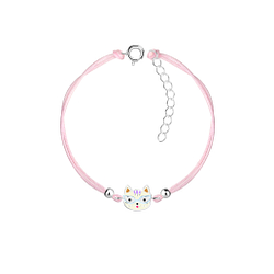 Silver Cat Cord Bracelet - Wholesale - 19126 Silver Cat Cord Bracelet - Wholesale - 19126