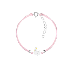 Silver Swan Cord Bracelet - Wholesale - 19146 Silver Swan Cord Bracelet - Wholesale - 19146