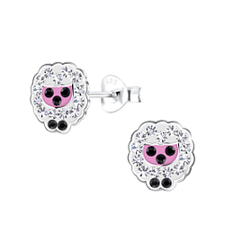 Silver Sheep Stud Earrings - Wholesale - 19513