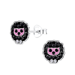 Silver Sheep Stud Earrings - Wholesale - 19512