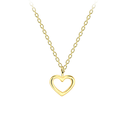 Silver Heart Necklace - Wholesale - 19898