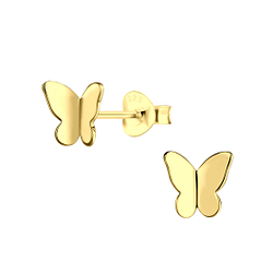 Silver Butterfly Stud Earrings - Wholesale - 19962 Silver Butterfly Stud Earrings - Wholesale - 19962