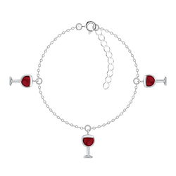 Silver Glass Bracelet - Wholesale - 20206