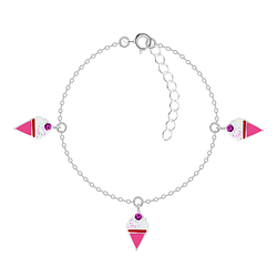 Silver Ice Cream Bracelet - Wholesale - 20203