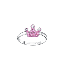 Silver Crown Adjustable Ring - Wholesale - 20789 Silver Crown Adjustable Ring - Wholesale - 20789