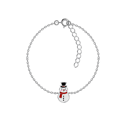 Silver Snowman Bracelet - Wholesale - 20758 Silver Snowman Bracelet - Wholesale - 20758