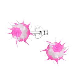 Silver Spike Ball Stud Earrings - Wholesale - 20710 Silver Spike Ball Stud Earrings - Wholesale - 20710