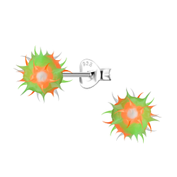 Silver Spike Ball Stud Earrings - Wholesale - 20715 Silver Spike Ball Stud Earrings - Wholesale - 20715