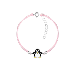 Silver Penguin Cord Bracelet - Wholesale - 20798 Silver Penguin Cord Bracelet - Wholesale - 20798