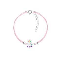 Silver Unicorn Cord Bracelet - Wholesale - 20806