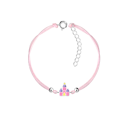 Silver Castle Cord Bracelet - Wholesale - 20805