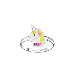 Silver Unicorn Adjustable Ring - Wholesale - 20794 Silver Unicorn Adjustable Ring - Wholesale - 20794