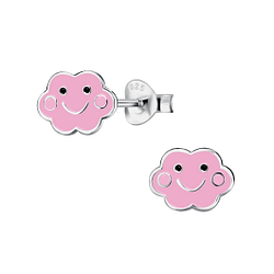 Silver Cloud Stud Earrings - Wholesale - 20856