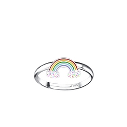 Silver Rainbow Adjustable Ring - Wholesale - 20898 Silver Rainbow Adjustable Ring - Wholesale - 20898