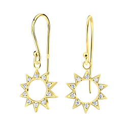 Silver Sun Earrings - Wholesale - 21318 Silver Sun Earrings - Wholesale - 21318