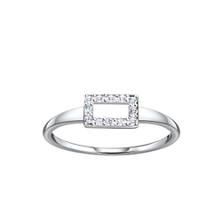 Silver Rectangle Ring - Wholesale - 21395 Silver Rectangle Ring - Wholesale - 21395