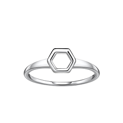 Silver Hexagon Ring - Wholesale - 21306 Silver Hexagon Ring - Wholesale - 21306