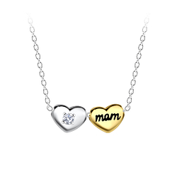 Silver Mom Necklace - Wholesale - 21418