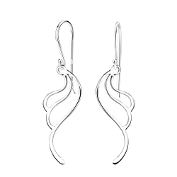 Silver Wave Earrings - Wholesale - 21776