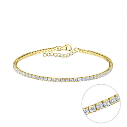 19cm Silver Tennis Bracelet - Wholesale - 21882 19cm Silver Tennis Bracelet - Wholesale - 21882