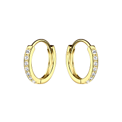13mm Silver Huggie Earrings - Wholesale - 19470