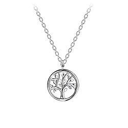 Silver Tree Of Life Necklace - Wholesale - 21979 Silver Tree Of Life Necklace - Wholesale - 21979