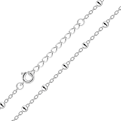 46cm Silver Satellite Necklace - Wholesale - 21998 46cm Silver Satellite Necklace - Wholesale - 21998