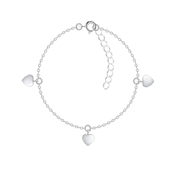 Silver Heart Bracelet - Wholesale - 22245