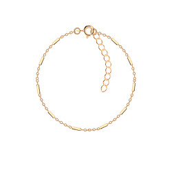 19cm Silver Cable Bar Bracelet With Extension - Wholesale - 22126