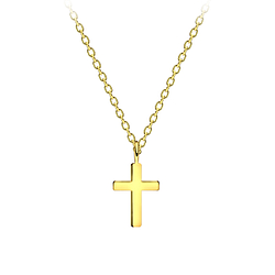 Silver Cross Necklace - Wholesale - 22226