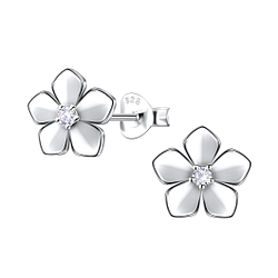Silver Flower Stud Earrings - Wholesale - 22646 Silver Flower Stud Earrings - Wholesale - 22646