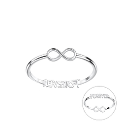 Silver Double Sided Infinity and Forever Ring - Wholesale - 22827 Silver Double Sided Infinity and Forever Ring - Wholesale - 22827