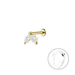 Silver Geometric with Titanium Labret - Wholesale - 23004 Silver Geometric with Titanium Labret - Wholesale - 23004