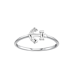 Silver Anchor Ring - Wholesale - 23018 Silver Anchor Ring - Wholesale - 23018