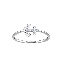 Silver Anchor Ring - Wholesale - 23019 Silver Anchor Ring - Wholesale - 23019