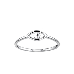 Silver Evil Eye Ring - Wholesale - 23033