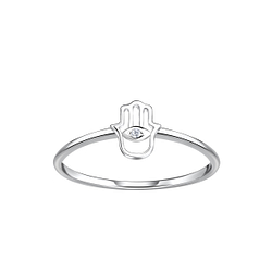 Silver Hamsa Ring - Wholesale - 23040 Silver Hamsa Ring - Wholesale - 23040