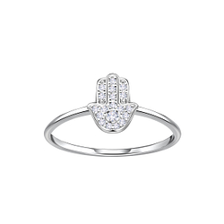Silver Hamsa Ring - Wholesale - 23043 Silver Hamsa Ring - Wholesale - 23043